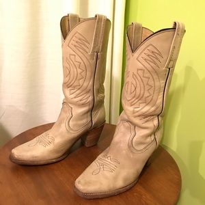 Vintage cowboy boots Grey/beige